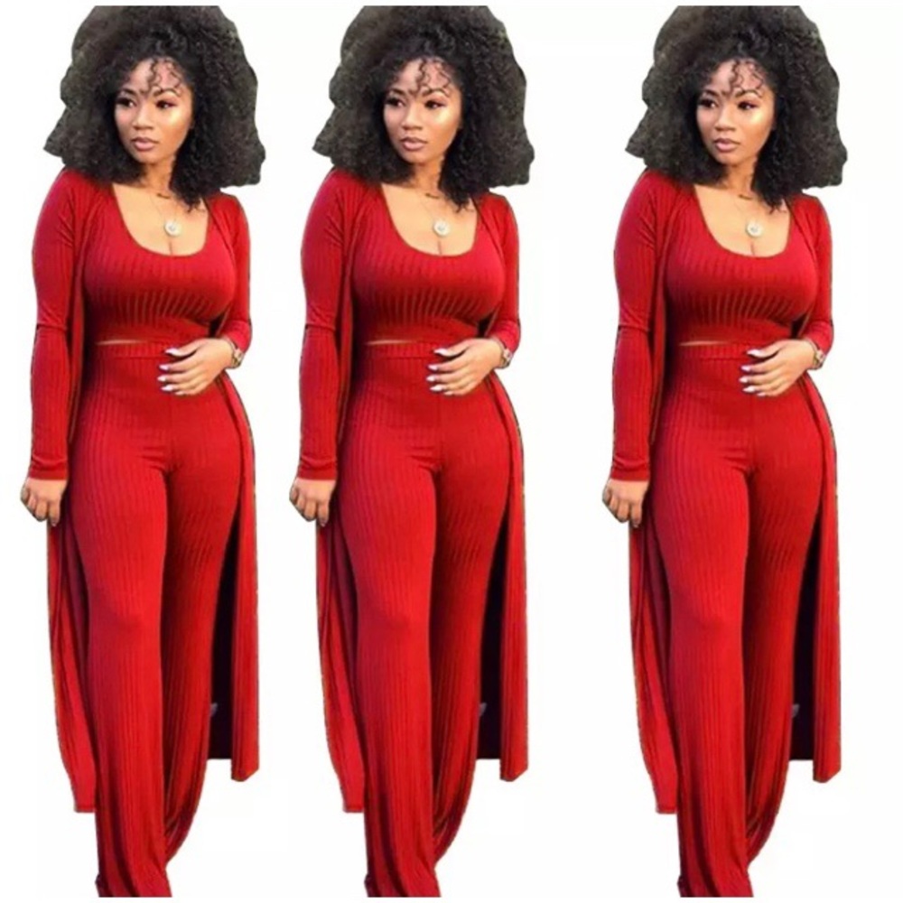 Burgundy 3 Piece Set